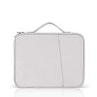 For 9.7-11 inch Laptop Portable Cloth Texture Leather Bag(White) - 1