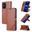 For Xiaomi Redmi Note 12 Turbo AZNS Sheepskin Texture Flip Leather Phone Case(Brown) - 1