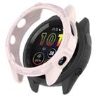 For Garmin Forerunner 265 Armor Hollow Watch Protective Case(Light Pink) - 1