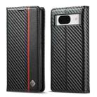 For Google Pixel 8 LC.IMEEKE Carbon Fiber Leather Phone Case(Vertical Black) - 1