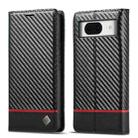 For Google Pixel 8 LC.IMEEKE Carbon Fiber Leather Phone Case(Horizontal Black) - 1