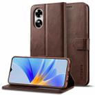 For OPPO A78 5G Global LC.IMEEKE Calf Texture Horizontal Flip Leather Case(Brown) - 1