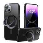 For iPhone 14 Plus 360 Rotating MagSafe Magnetic Skin Feel Phone Case(Black) - 1