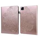 For Xiaomi Pad 6 / Pad 6 Pro Peacock Embossed Pattern Leather Tablet Case(Rose Gold) - 1