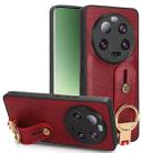 For Xiaomi 13 Ultra Wristband Leather Back Phone Case(Red) - 1