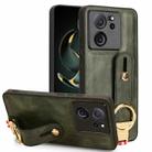 For Xiaomi 13T / 13T Pro / Redmi K60 Ultra Wristband Leather Back Phone Case(Green) - 1