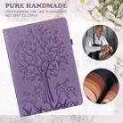 For Xiaomi Pad 6 / Pad 6 Pro Tree & Deer Embossed Leather Tablet Case(Purple) - 4