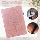 For Xiaomi Pad 6 / Pad 6 Pro Tree & Deer Embossed Leather Tablet Case(Pink) - 4