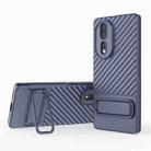 For Honor 80 5G Wavy Texture TPU Phone Case with Lens Film(Royal Blue) - 1