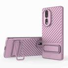 For Honor 80 5G Wavy Texture TPU Phone Case with Lens Film(Purple) - 1