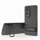 For Honor 80 Pro 5G Wavy Texture TPU Phone Case with Lens Film(Black) - 1