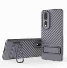 For Honor 80 Pro 5G Wavy Texture TPU Phone Case with Lens Film(Grey) - 1