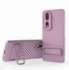 For Honor 80 Pro 5G Wavy Texture TPU Phone Case with Lens Film(Purple) - 1