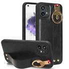 For Nothing Phone 1 Wristband Leather Back Phone Case(Black) - 1