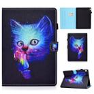 For Lenovo Tab M10 HD TB-X505F Colored Drawing Stitching Horizontal Flip Leather Case, with Holder & Card Slots & Sleep / Wake-up Function(Super Cat) - 1