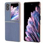 For OPPO Find N2 Flip Nano Electroplating Carbon Fiber Texture Phone Case(Blue) - 1