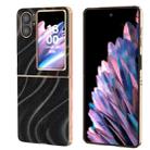 For OPPO Find N2 Flip Nano Electroplating Galactic Pattern Protective Phone Case(Black) - 1