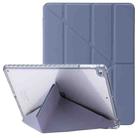 For iPad Air / Air 2 / 9.7 2018 / 2017 Clear Acrylic Deformation Leather Tablet Case(Lavender Purple) - 1