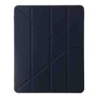 For iPad Air / Air 2 / 9.7 2018 / 2017 Clear Acrylic Deformation Leather Tablet Case(Dark Blue) - 2