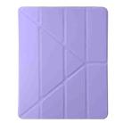 For iPad Air / Air 2 / 9.7 2018 / 2017 Clear Acrylic Deformation Leather Tablet Case(Purple) - 2