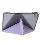 For iPad Air / Air 2 / 9.7 2018 / 2017 Clear Acrylic Deformation Leather Tablet Case(Purple) - 3