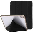 For iPad 10th Gen 10.9 2022 Clear Acrylic Deformation Leather Tablet Case(Black) - 1