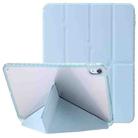 For iPad 10th Gen 10.9 2022 Clear Acrylic Deformation Leather Tablet Case(Ice Blue) - 1