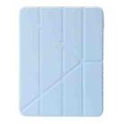 For iPad 10th Gen 10.9 2022 Clear Acrylic Deformation Leather Tablet Case(Ice Blue) - 2