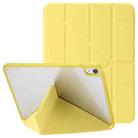 For iPad 10th Gen 10.9 2022 Clear Acrylic Deformation Leather Tablet Case(Yellow) - 1