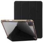 Clear Acrylic Deformation Leather Tablet Case For iPad Pro 11 2022 / 2021 / 2020 / Air 10.9 2022 / 2020(Black) - 1