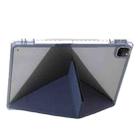 For iPad Pro 11 2022 / 2021 / 2020 Clear Acrylic Deformation Leather Tablet Case(Dark Blue) - 3