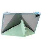 For iPad Pro 11 2022 / 2021 / 2020 Clear Acrylic Deformation Leather Tablet Case(Green) - 3