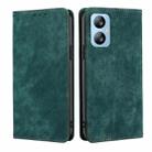 For Blackview A52 RFID Anti-theft Brush Magnetic Leather Phone Case(Green) - 1