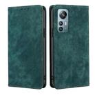 For Blackview A85 RFID Anti-theft Brush Magnetic Leather Phone Case(Green) - 1