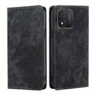 For Honor X5 4G RFID Anti-theft Brush Magnetic Leather Phone Case(Black) - 1