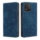 For Honor X5 4G RFID Anti-theft Brush Magnetic Leather Phone Case(Blue) - 1