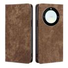 For Honor X40 RFID Anti-theft Brush Magnetic Leather Phone Case(Brown) - 1