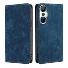 For Infinix Hot 20S RFID Anti-theft Brush Magnetic Leather Phone Case(Blue) - 1