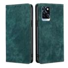 For Infinix Note 10 Pro RFID Anti-theft Brush Magnetic Leather Phone Case(Green) - 1