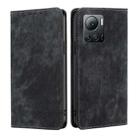 For Infinix Note 12 VIP RFID Anti-theft Brush Magnetic Leather Phone Case(Black) - 1