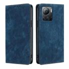 For Infinix Note 12 VIP RFID Anti-theft Brush Magnetic Leather Phone Case(Blue) - 1