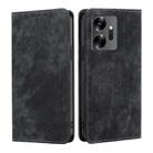 For Infinix Zero 20 RFID Anti-theft Brush Magnetic Leather Phone Case(Black) - 1