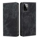 For Motorola Moto G Power 2023 RFID Anti-theft Brush Magnetic Leather Phone Case(Black) - 1