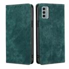 For Nokia G22 RFID Anti-theft Brush Magnetic Leather Phone Case(Green) - 1