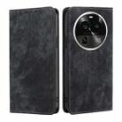 For OPPO Find X6 Pro 5G RFID Anti-theft Brush Magnetic Leather Phone Case(Black) - 1