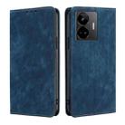 For Realme GT Neo 5 / GT3 / GT Neo 5 240W RFID Anti-theft Brush Magnetic Leather Phone Case(Blue) - 1