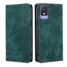 For TCL 403 RFID Anti-theft Brush Magnetic Leather Phone Case(Green) - 1