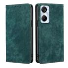For Tecno Pop 6 Pro RFID Anti-theft Brush Magnetic Leather Phone Case(Green) - 1