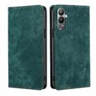 For Tecno Pova 4 RFID Anti-theft Brush Magnetic Leather Phone Case(Green) - 1