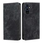 For Tecno Pova Neo 2 RFID Anti-theft Brush Magnetic Leather Phone Case(Black) - 1